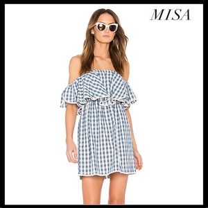 MISA OFF-THE-SHOULDER MINI DRESS